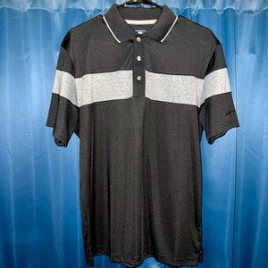 Ben Hogan Black and Gray Size Medium Mens Performance Golf Polo